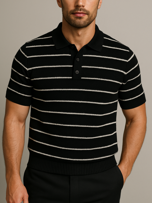 The Varenzo Polo Shirt Black
