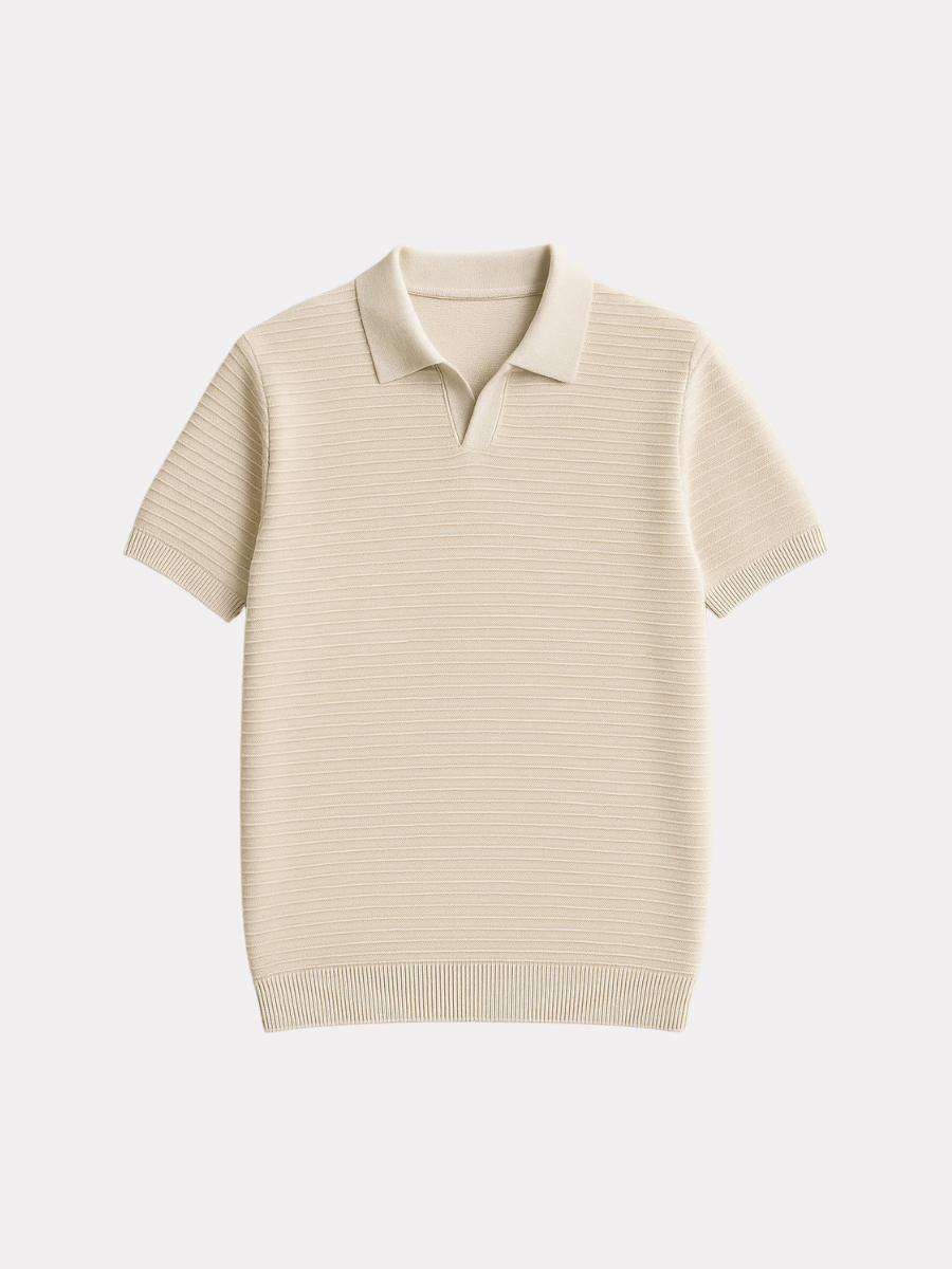 The Salerno Polo Shirt Apricot Beige