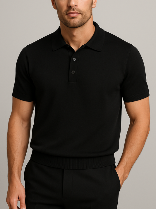 The Silvano Polo Shirt Black